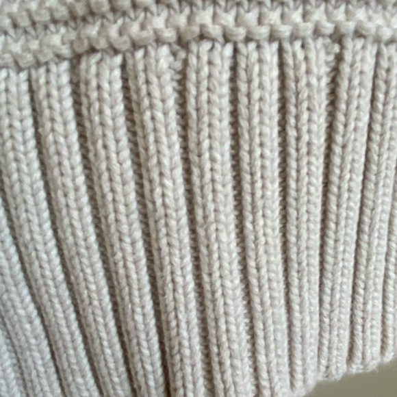 Lands' End Cream Cotton Chunky Thick Knit Crop Sweater-Sz-1X - Picture 5 of 15